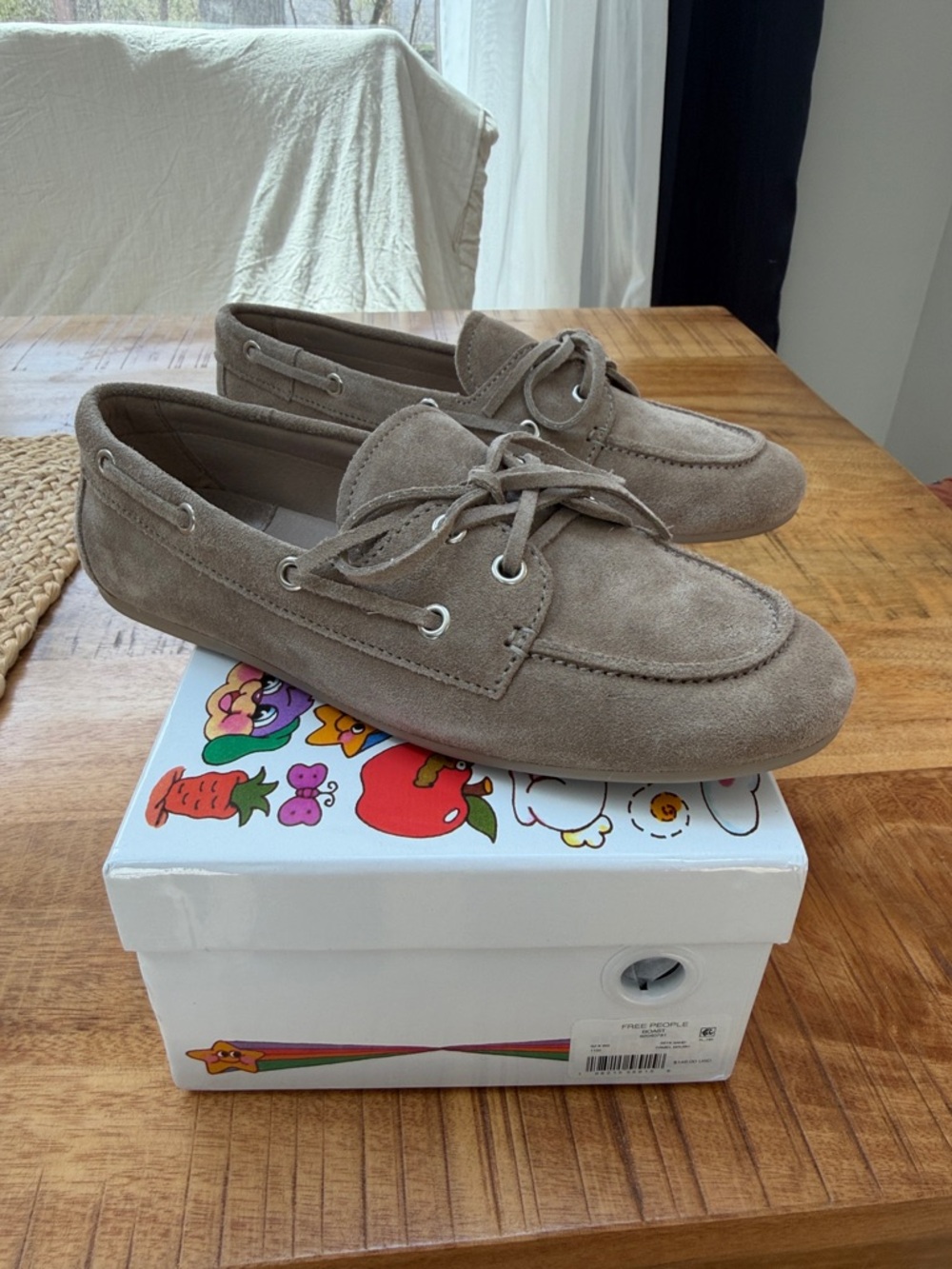 Jeffrey Campbell Taupe Suede Moccasin Loafers